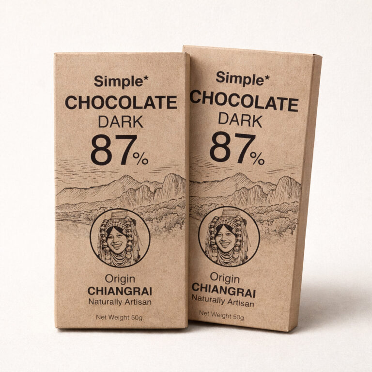 Simple* Chocolate Dark 87% — ดาร์กช็อกโกแลต 87% — (แพ็คคู่ มี 2แท่ง)