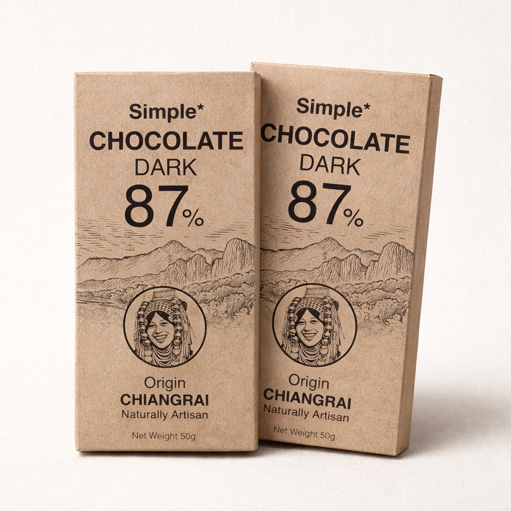 Simple* Chocolate Dark 87% — ดาร์กช็อกโกแลต 87% — (แพ็คคู่ มี 2แท่ง)