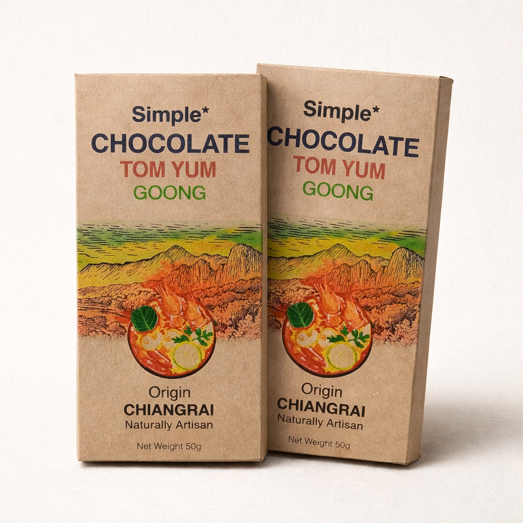 Simple* Chocolate Tom Yum Goong – ซิมเปิ้ล ช็อคโกแลต ต้มยำกุ้ง — (แพ็คคู่ มี 2แท่ง)